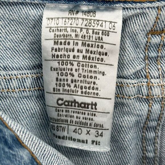 Carhartt Straight Leg Men’s Work Pants Size 40X34 - Picture 2 of 9